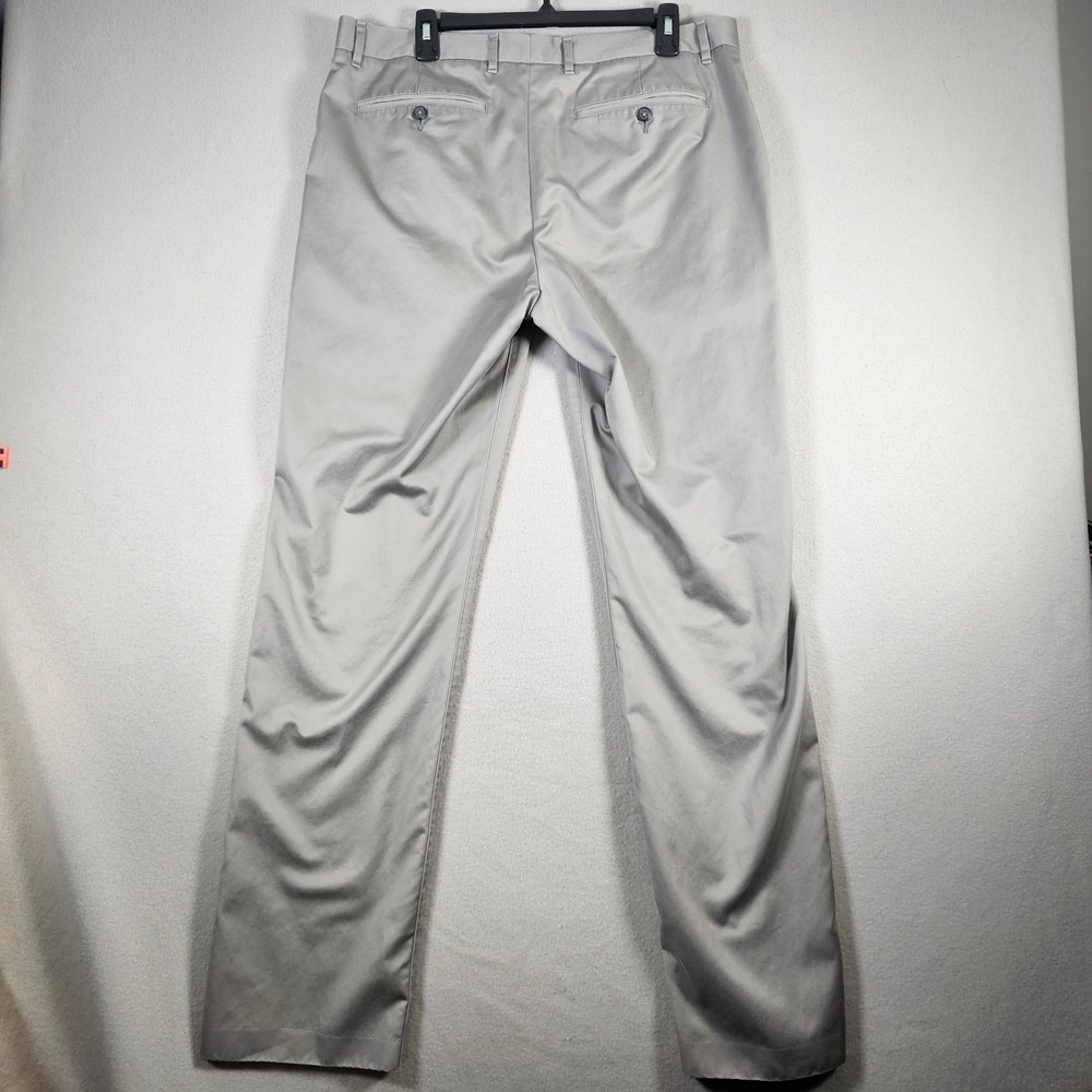 Bonobos Chino Pants Mens 36x34 Grey Straight Leg 100% Cotton‎ Flat Front - Picture 6 of 12